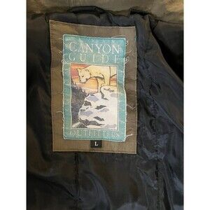Canyon Guide Outfitters Jacket Size Large Mens Black Brown Outdoor Hiking
